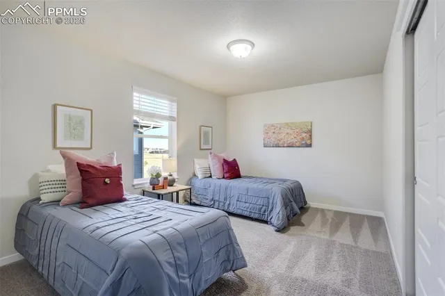 a room with furniture and air hockey table