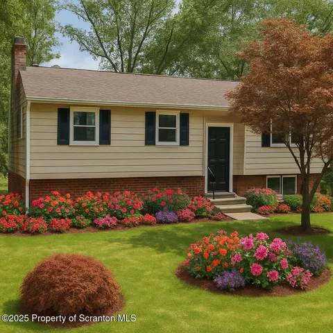 a view of a garage with a table and chairs
