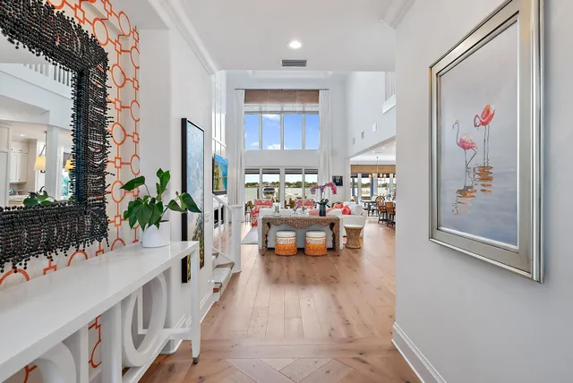 a view of living room and dining room