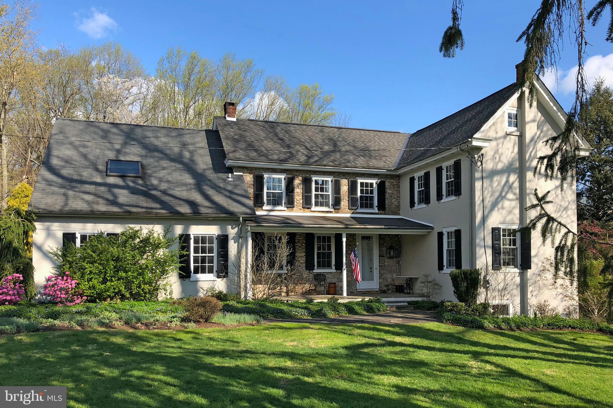 Front Facade, Antique Stone home