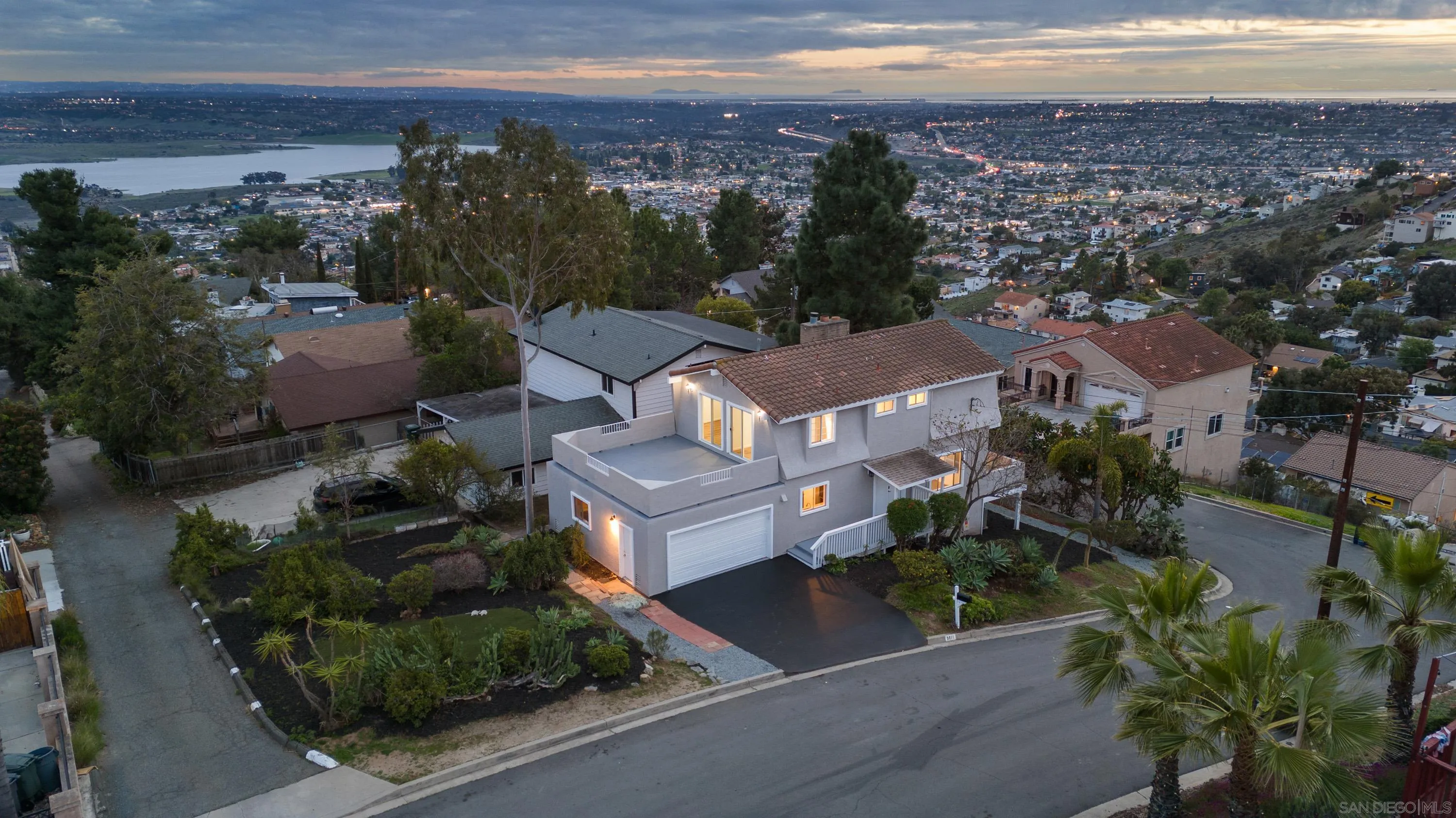 an aerial view of multiple house
