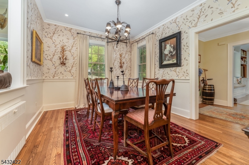 11 New Street Mendham, NJ 07945 - Photo 7 of 35 a view of a dining room with furniture window and wooden floor
