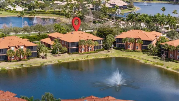 a view of a lake with outdoor space