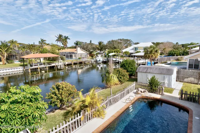 a view of a lake with a city