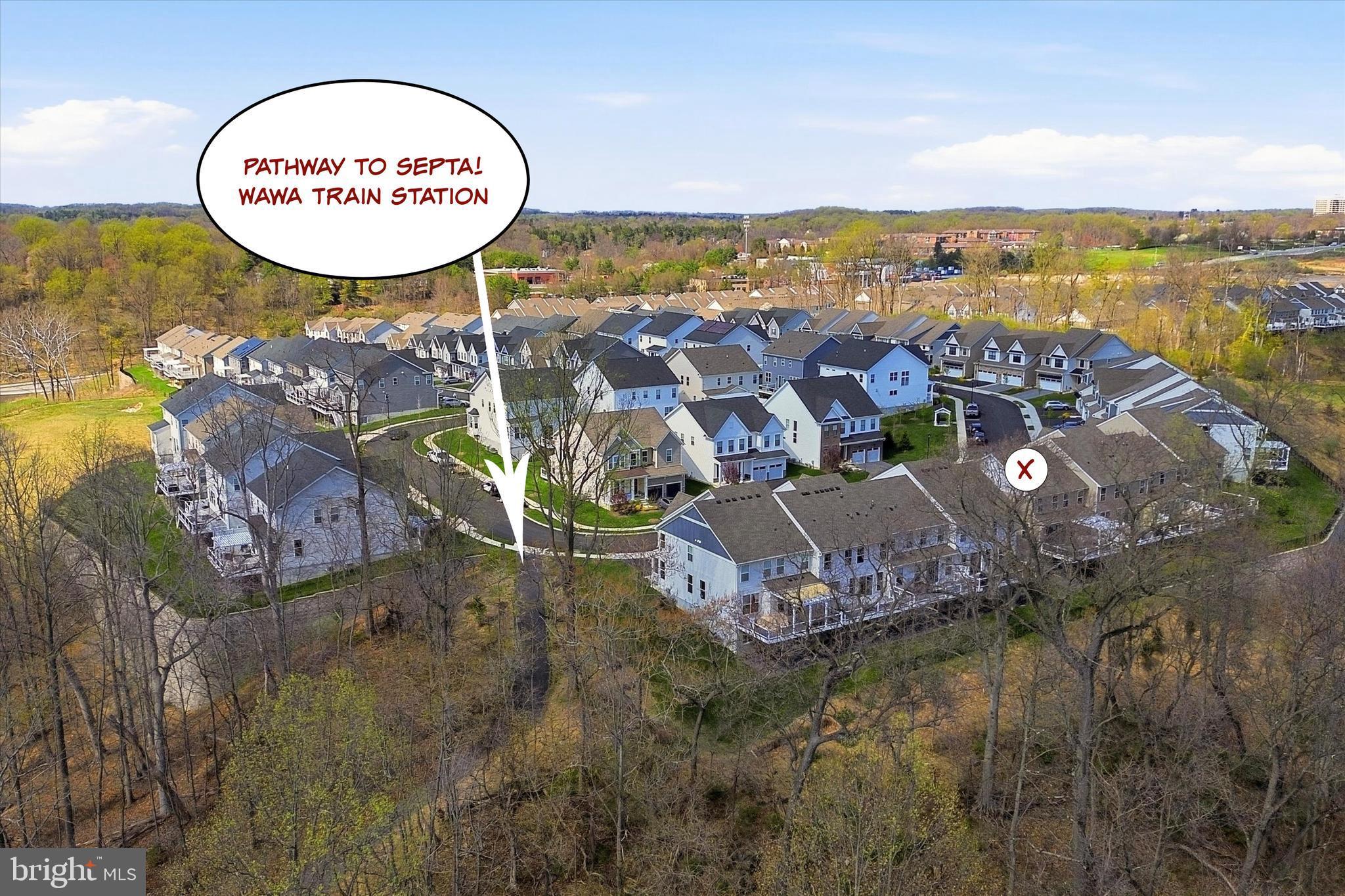 746 Switchman Road Media, PA 19063 - Photo 3 of 52 Walking trail to the R3 Septa Train!