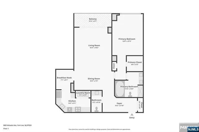 $519,000 | 900 Palisade Avenue, Unit 4J, Fort Lee, NJ 07024