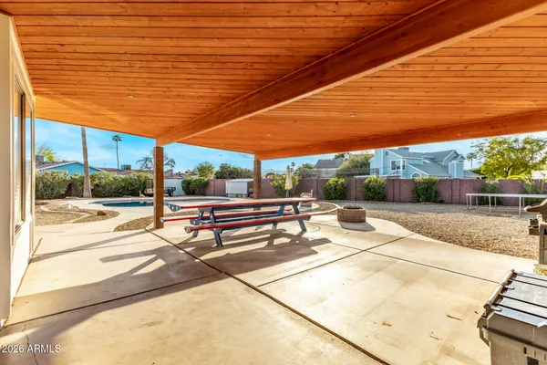 a outdoor view with a sitting space