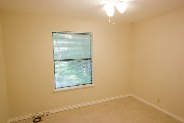 an empty room with a window