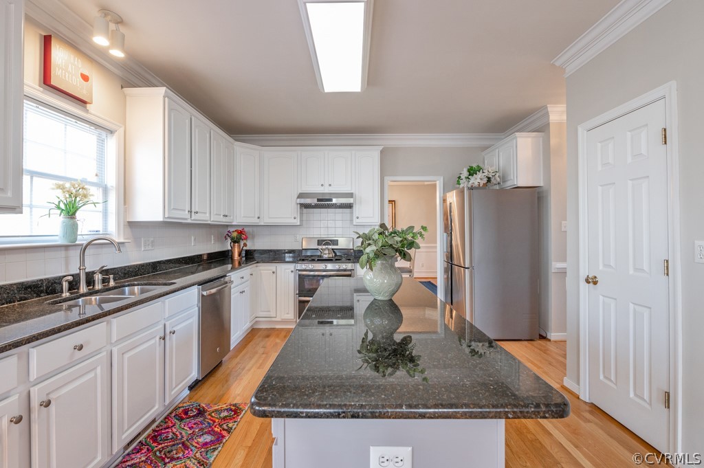 1313 Goswick Ridge Road Midlothian, VA 23114 - Photo 13 of 31 a kitchen with stainless steel appliances granite countertop a refrigerator and a sink