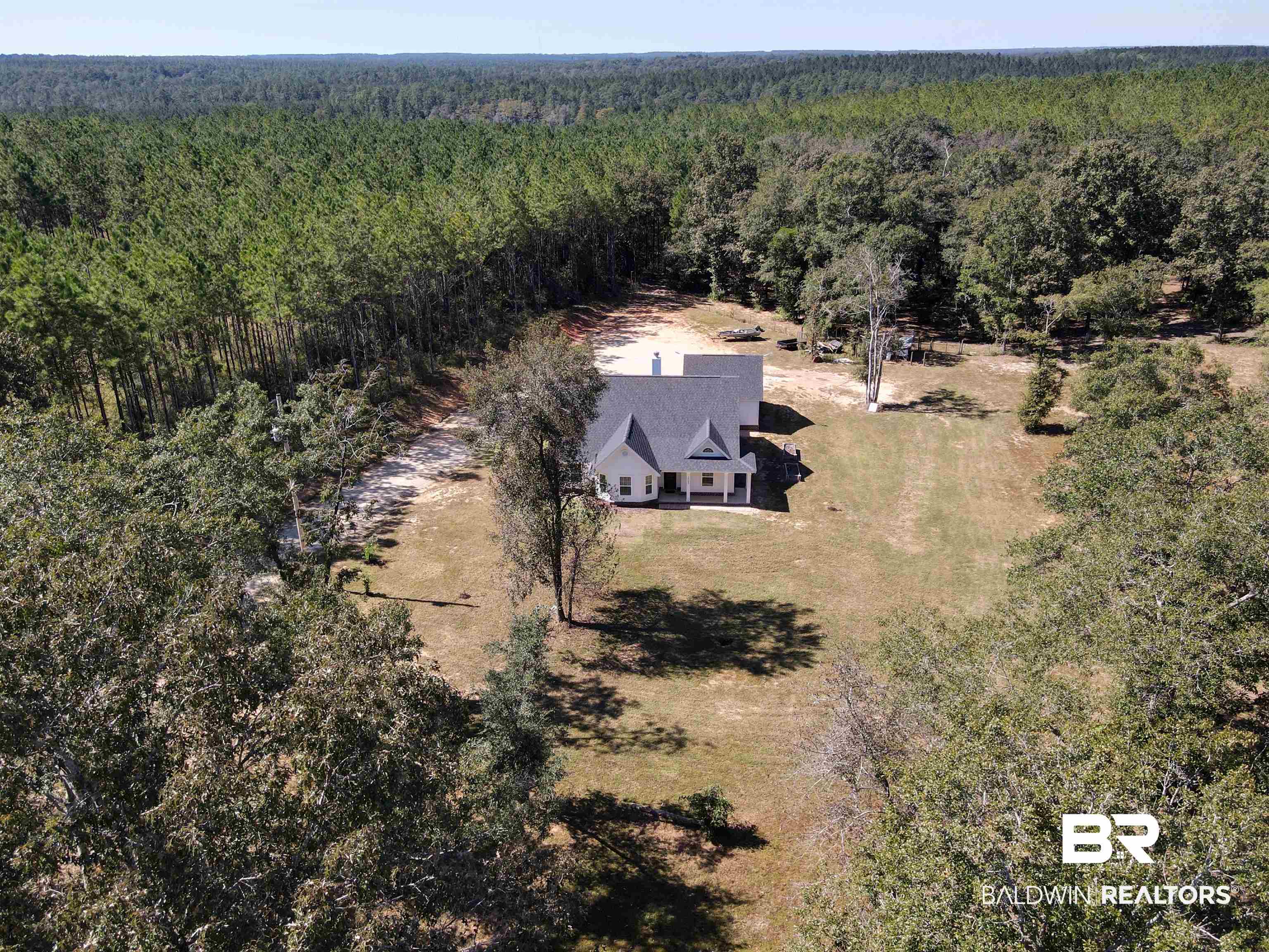 30687 Brady Road Robertsdale, AL 36567 - Photo 50 of 53 Aerial view from the front yard.