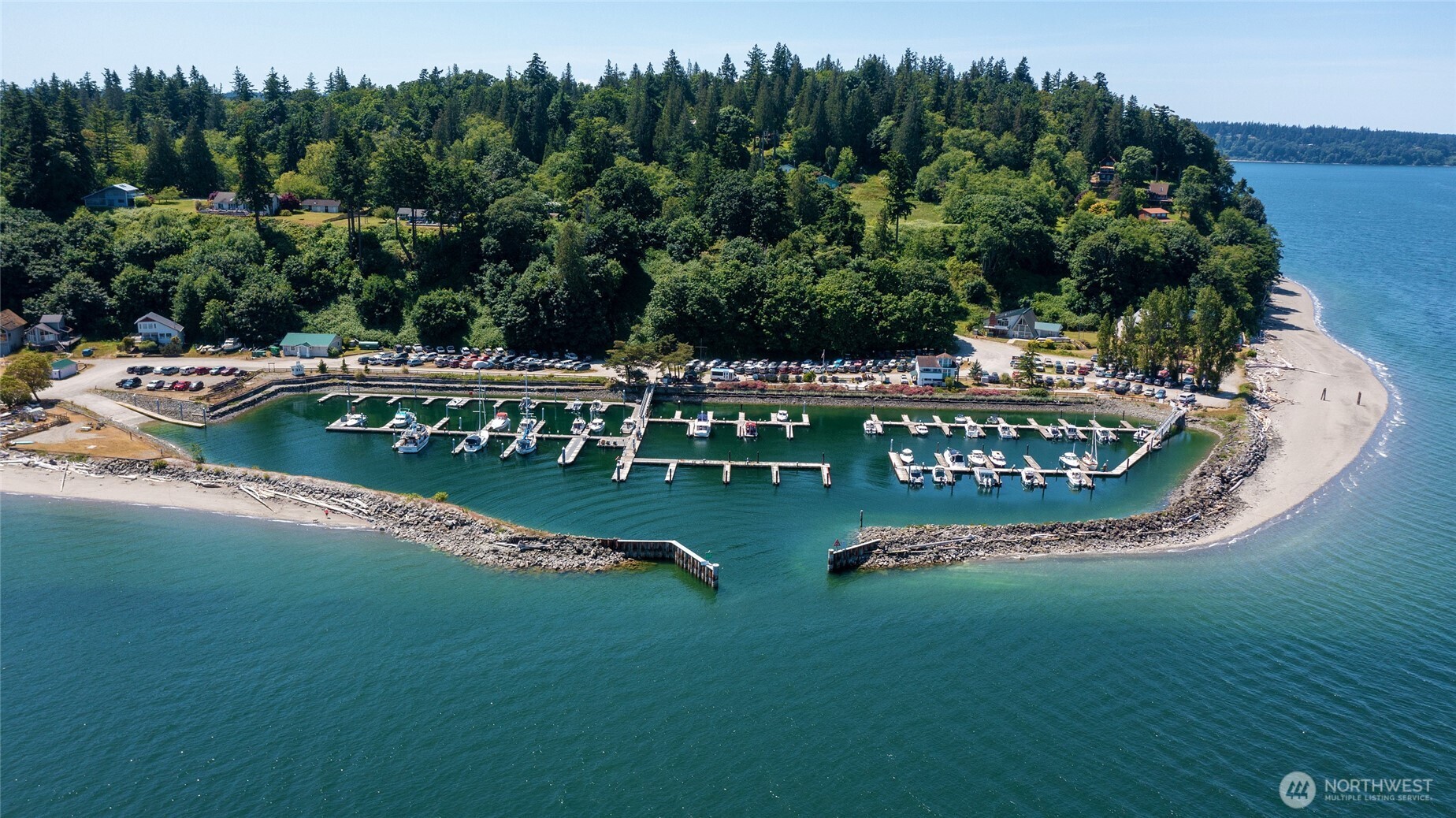 75 F Beach Way Everett, WA 98201 - Photo 5 of 22 an aerial view of a house having swimming pool table and chairs