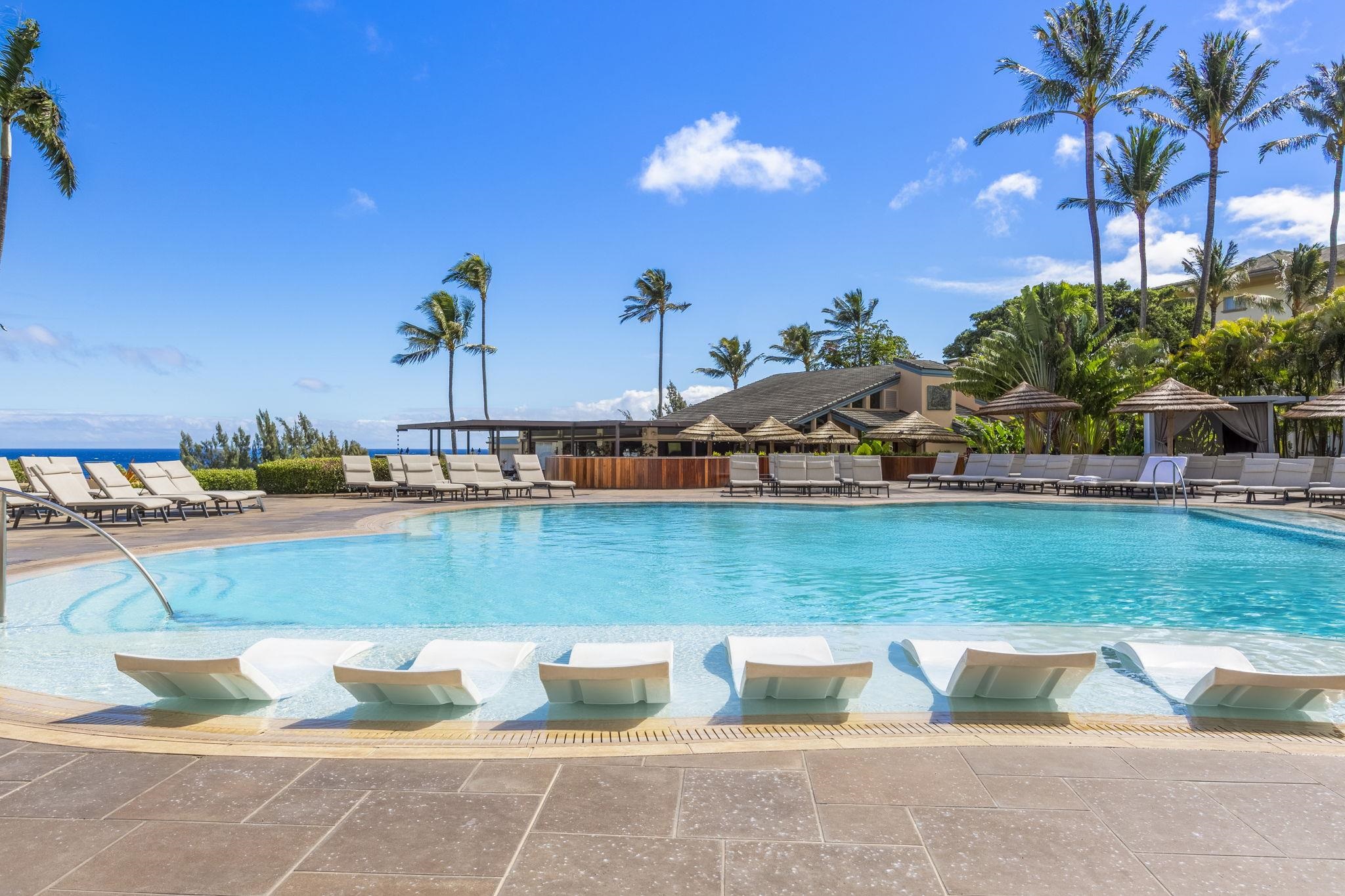 1 Ritz Carlton Drive, Unit 122123 Lahaina, HI 96761 - Photo 36 of 50 a view of swimming pool with outdoor seating and yard