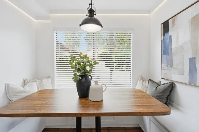 a view of cabinets and wooden floor