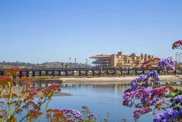 a view of a houses with a mountain from a yard