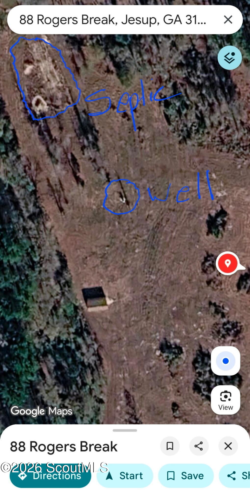 88 Rogers Break Road Jesup, GA 31546 - Photo 18 of 18 Well & Septic location