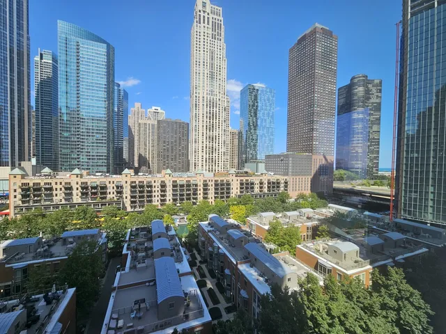 a view of an outdoor space with seating area