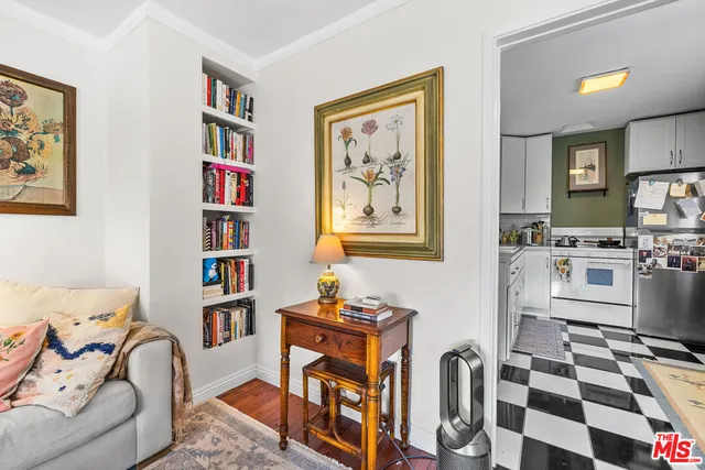 a view of a city with green space