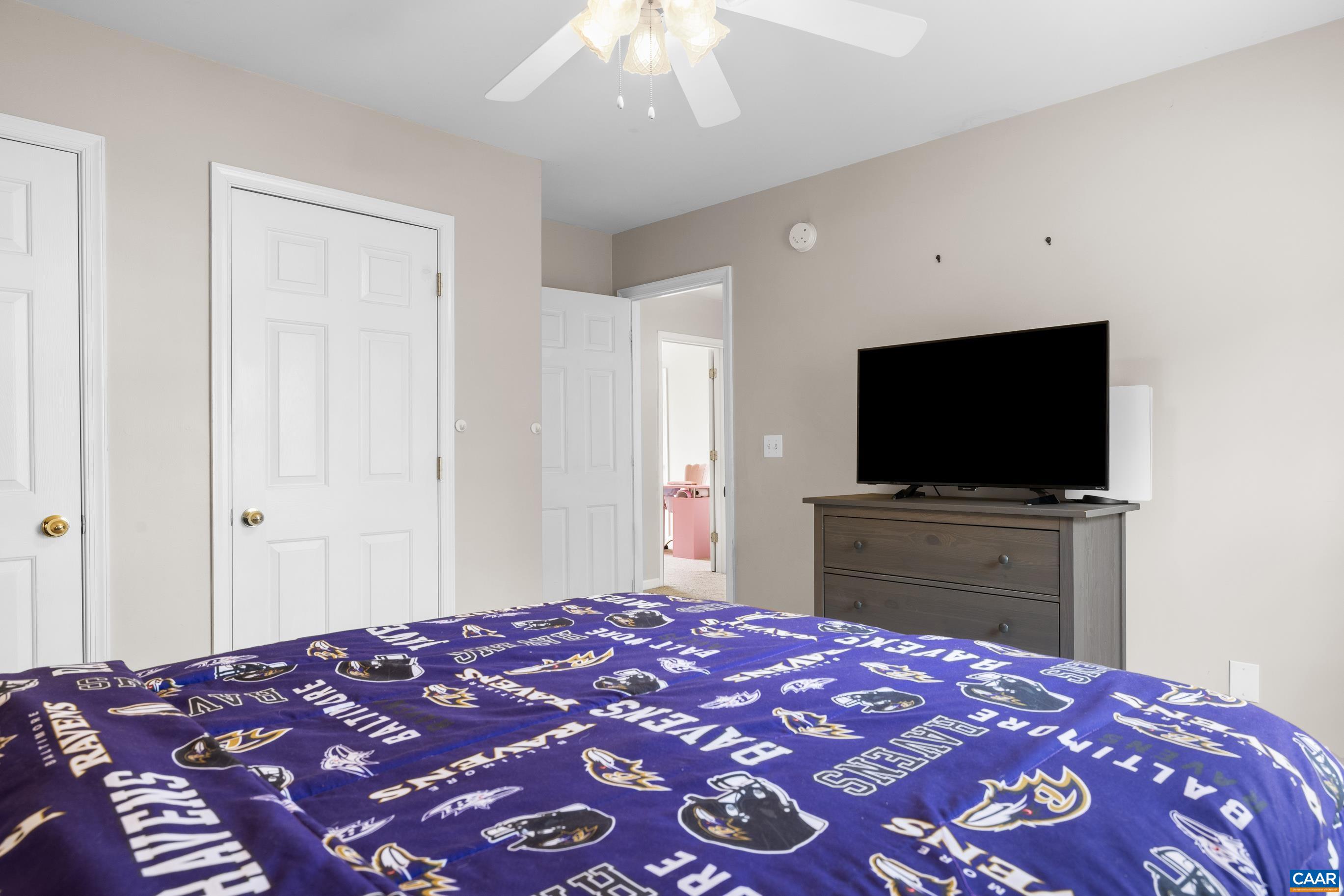 17 Hopi Way Palmyra, VA 22963 - Photo 25 of 36 a bedroom with a bed and a flat screen tv