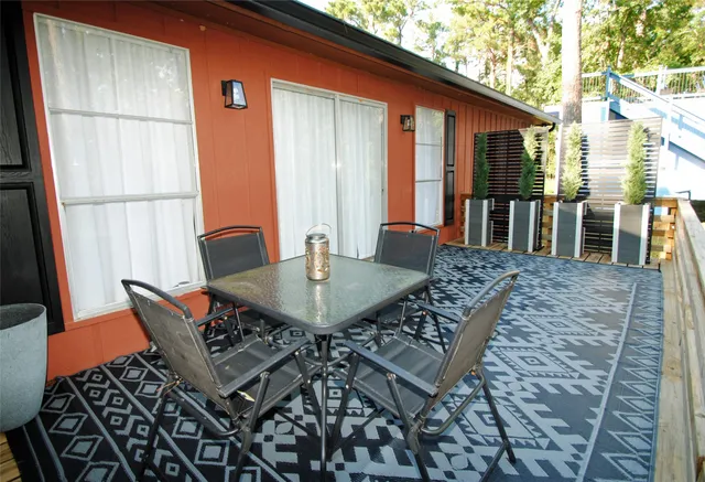 a outdoor space with chairs