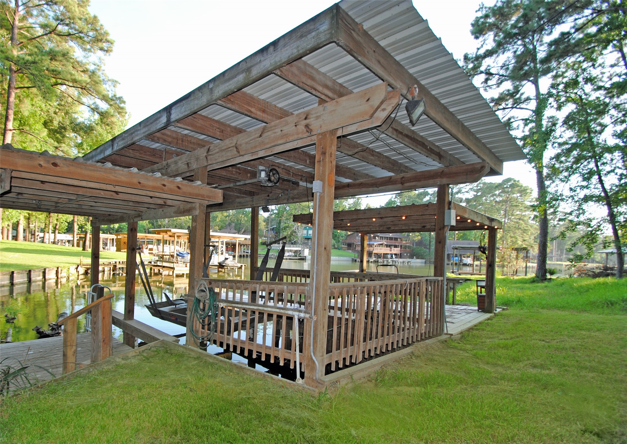 59 Paradise Loop Point Blank, TX 77364 - Photo 24 of 33 a view of a porch with furniture and garden