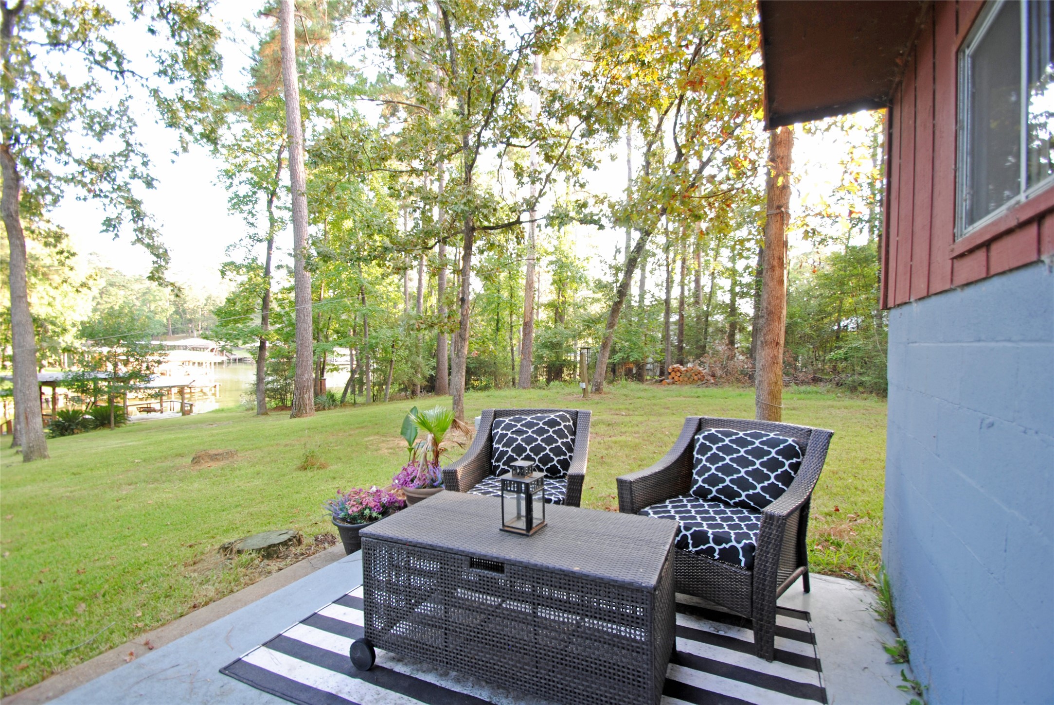 59 Paradise Loop Point Blank, TX 77364 - Photo 31 of 33 a view of a patio with a yard