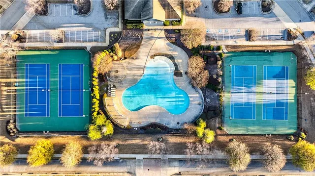 a bird view of a house