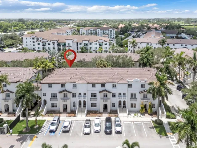 an aerial view of multiple house