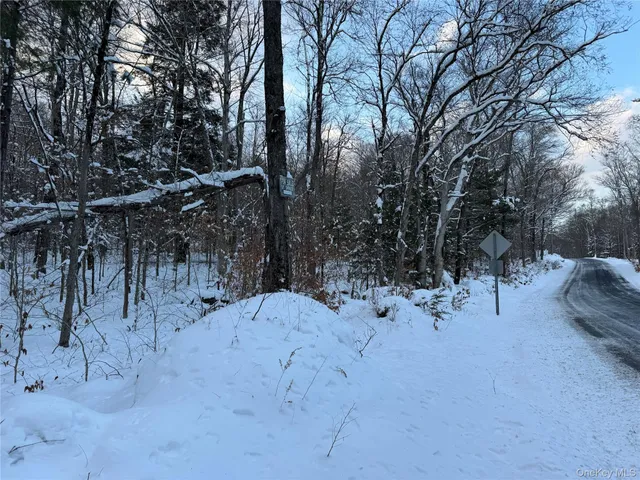 a view of a yard with a tree