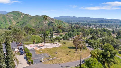 a view of a city with a mountain