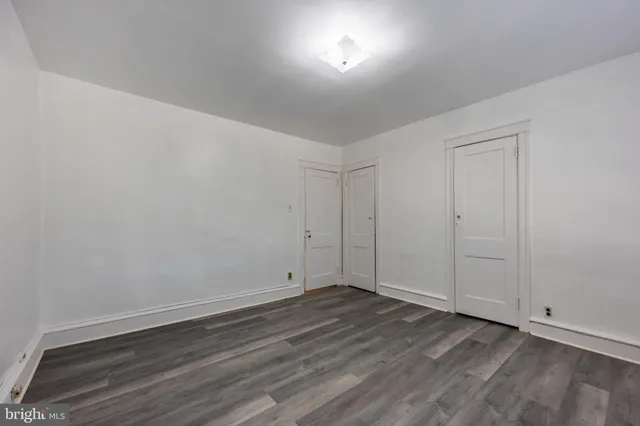 a view of room with hardwood floor