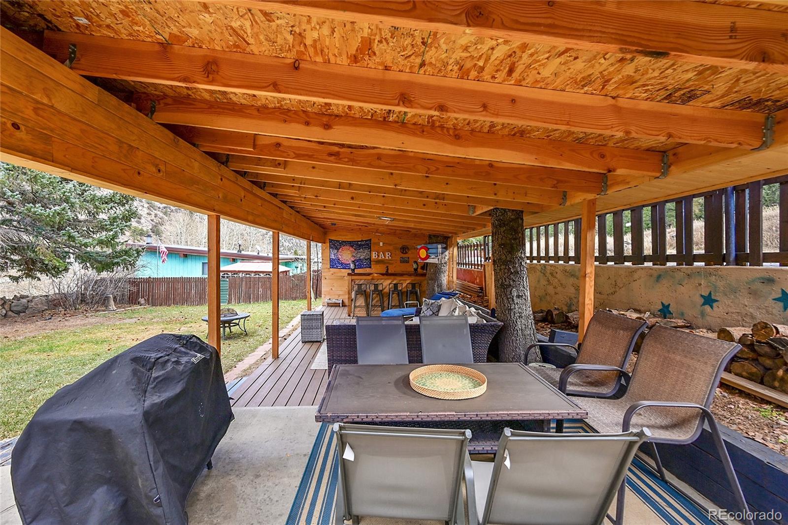 3645 Stanley Road Dumont, CO 80436 - Photo 22 of 40 a view of a dining room with furniture window and outside view