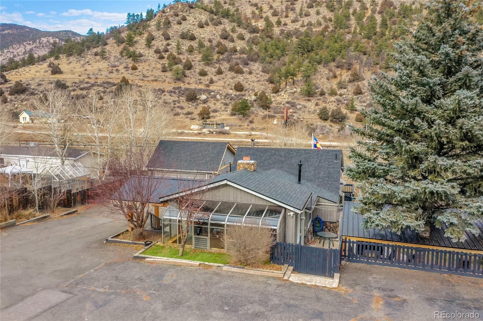 3645 Stanley Road Dumont, CO 80436 - Photo 32 of 40 an aerial view of a house with a yard