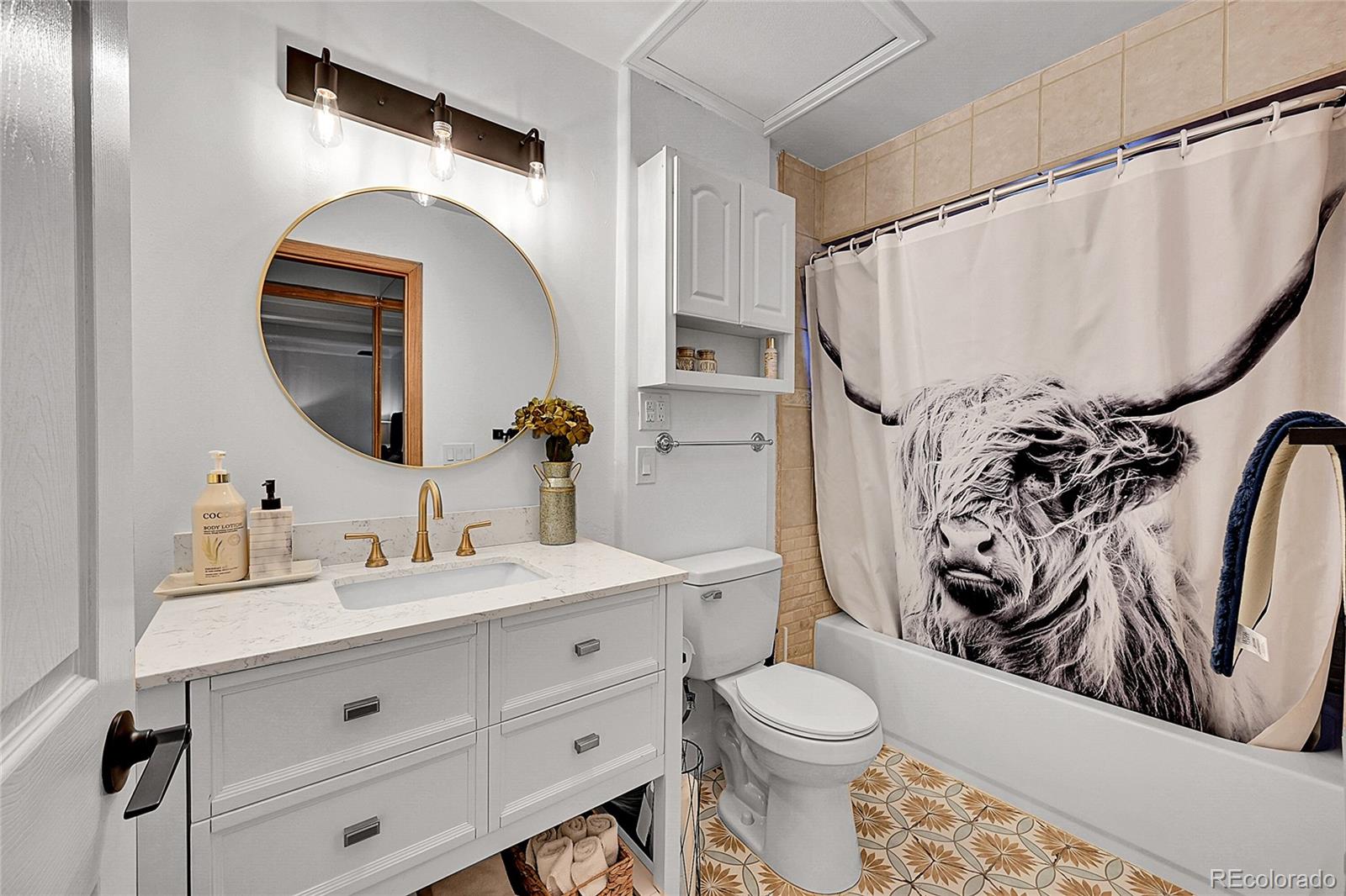 3645 Stanley Road Dumont, CO 80436 - Photo 10 of 39 a bathroom with a toilet sink and mirror