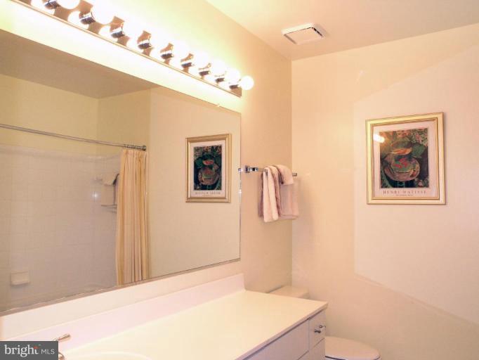 11200 Center Post Court Reston, VA 20194 - Photo 22 of 30 a bathroom with a sink a mirror and a shower