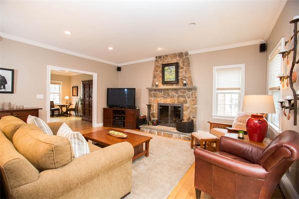 37 Marshall Road Wellesley, MA 02482 - Photo 8 of 23 a living room with furniture fireplace and a flat screen tv