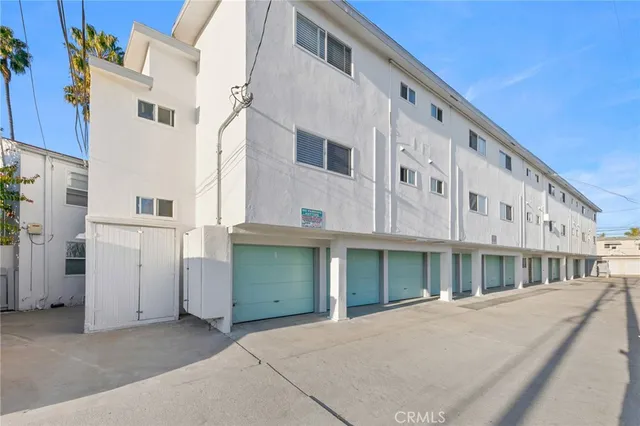 a view of a building with a balcony