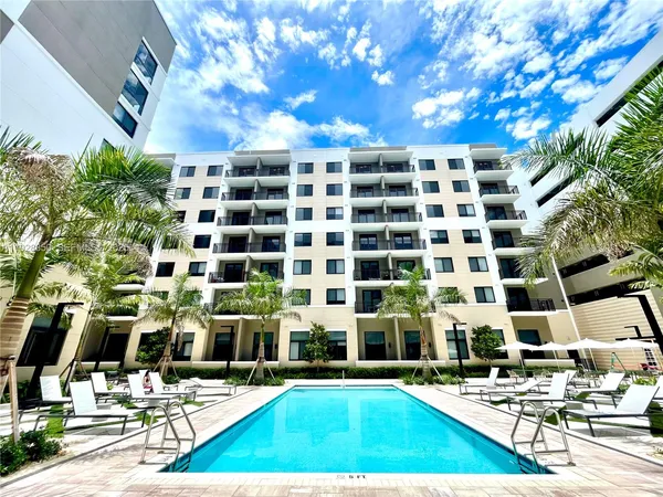 a view of building with outdoor space