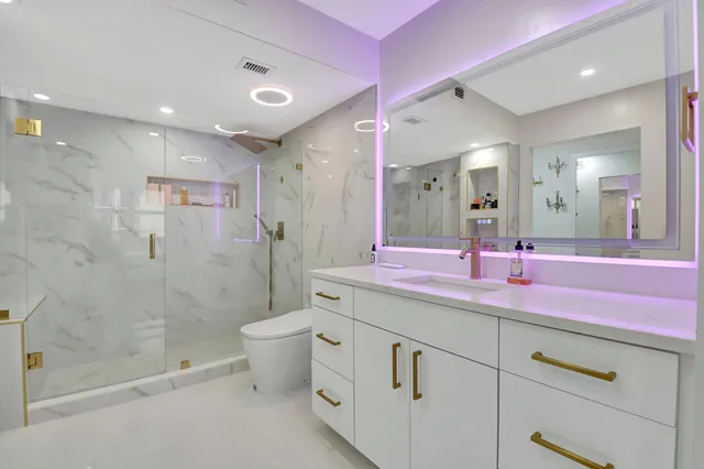 a view of a balcony with an ocean view