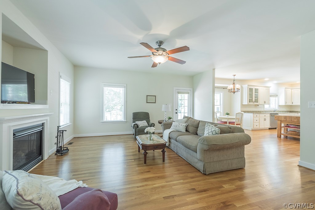 11710 Taplow Road Midlothian, VA 23112 - Photo 21 of 48 a living room with furniture fireplace and flat screen tv