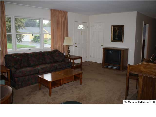 19 Chestnut Ridge Road Holmdel, NJ 07733 - Photo 3 of 3 a living room with furniture a large window and a fireplace