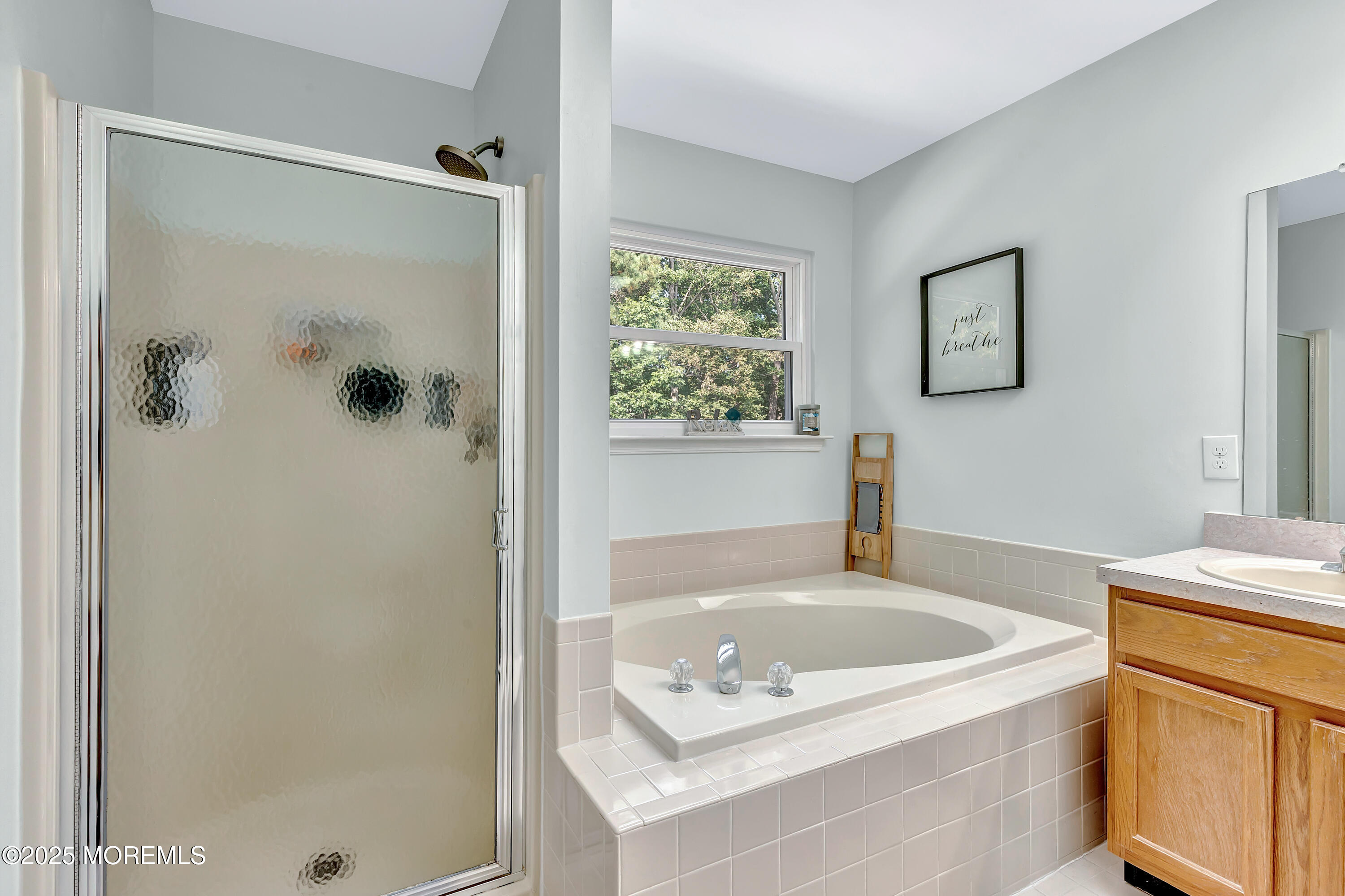 66 Diamond Lane Howell, NJ 07731 - Photo 27 of 47 a bathroom with a sink and a mirror