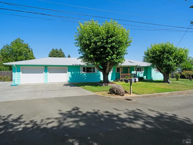 a view of a house with a patio