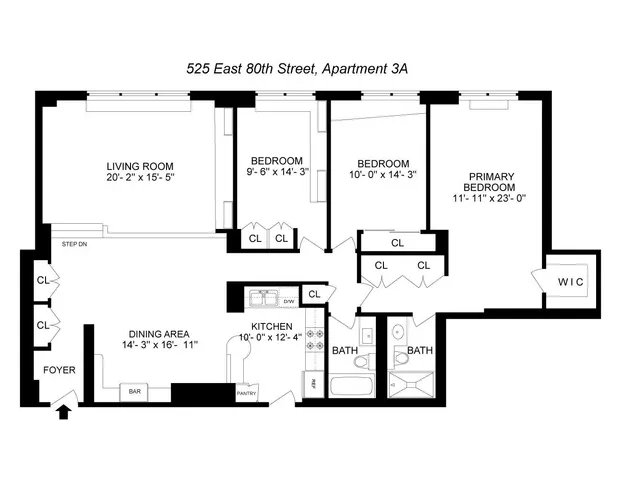 $1,995,000 | 525 East 80th Street, Unit 3A | Upper East Side