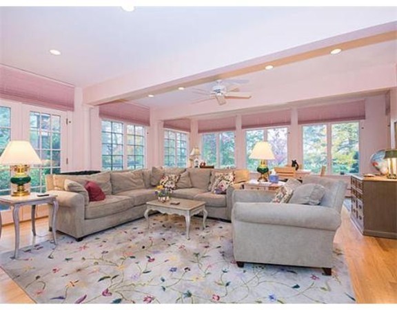 46 Chestnut Hill Road Newton, MA 02467 - Photo 3 of 5 a living room with furniture and a large window