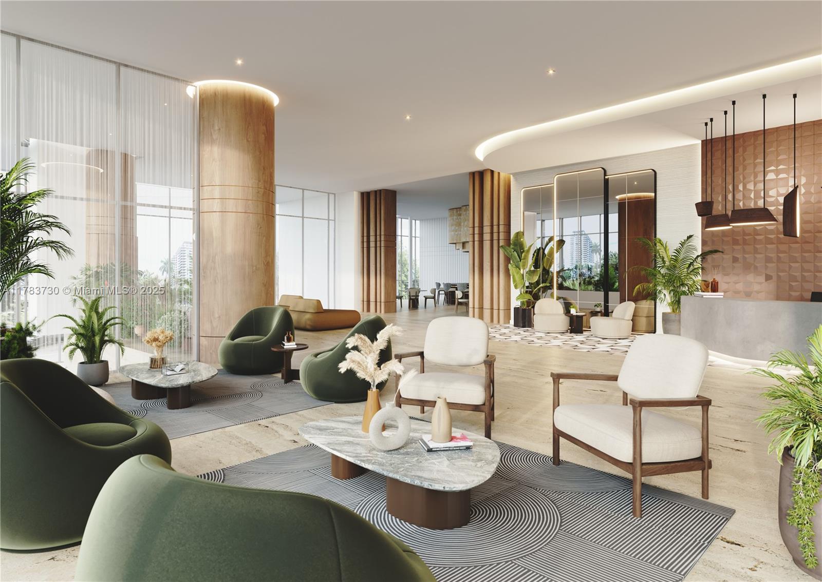 1837 Northeast 4th Avenue, Unit 2203 Miami, FL 33132 - Photo 2 of 18 a living room with furniture and a large window