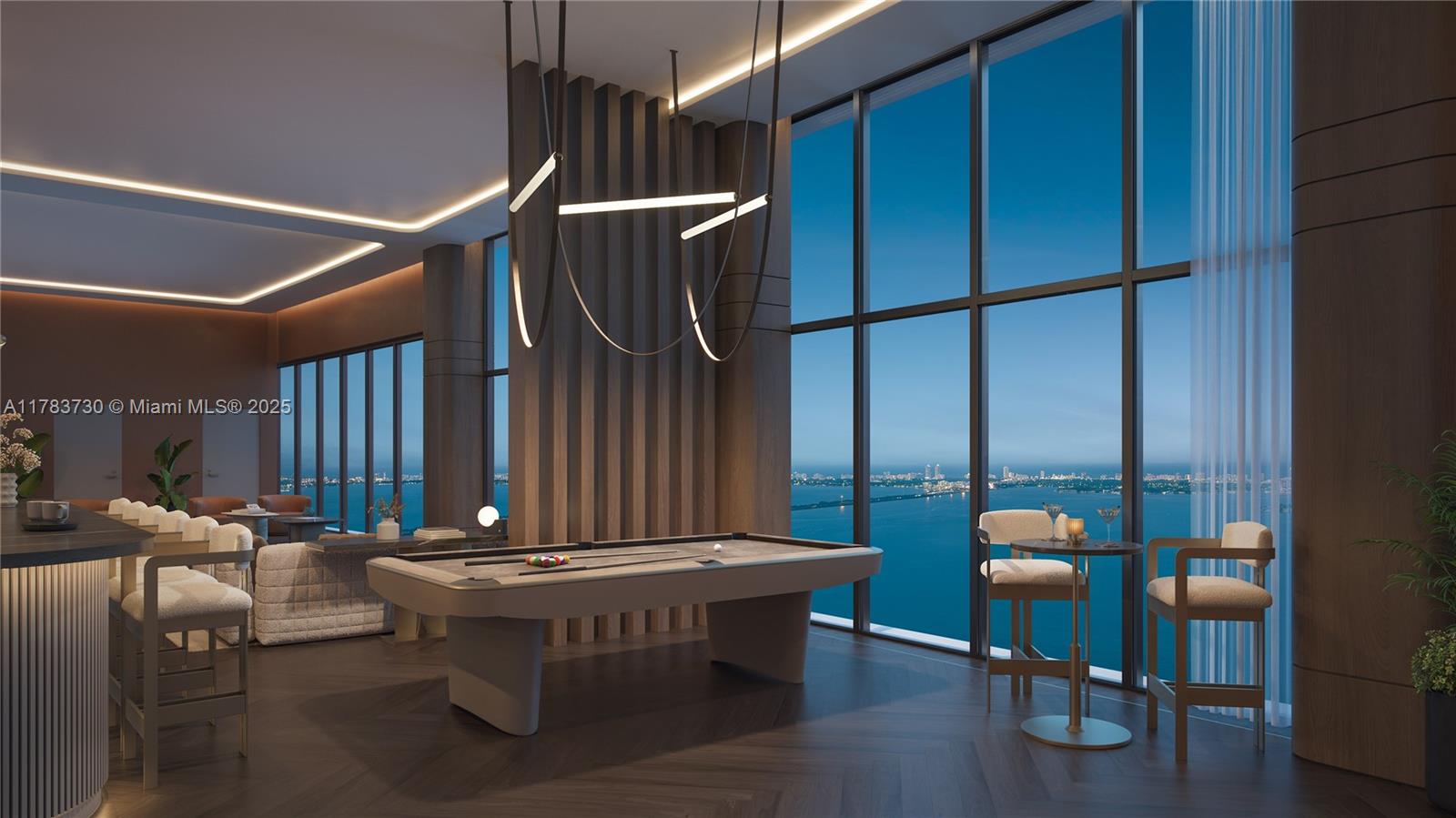 1837 Northeast 4th Avenue, Unit 2203 Miami, FL 33132 - Photo 8 of 18 a living room with couches and a table with wooden floor