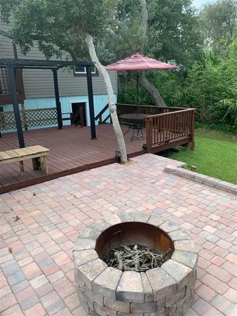 a view of outdoor space with seating