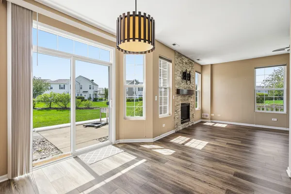 a view of an empty room and window