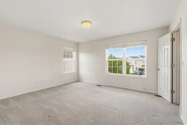 an empty room with a window