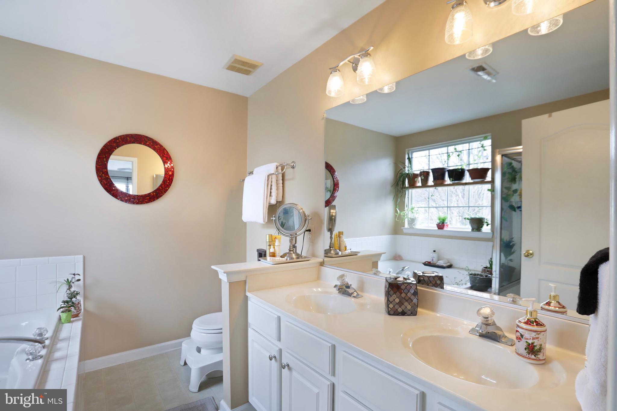 97 Webb Court Frederick, MD 21702 - Photo 23 of 34 a bathroom with a sink vanity and a mirror